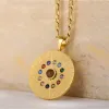 Goldtone & Multi Colored Crystal Zodiac Sign Pendant Necklace - White sold by Zulily