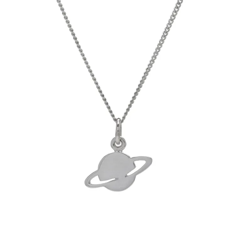 Sterling Silver Planet Pendant Necklace - White sold by Zulily