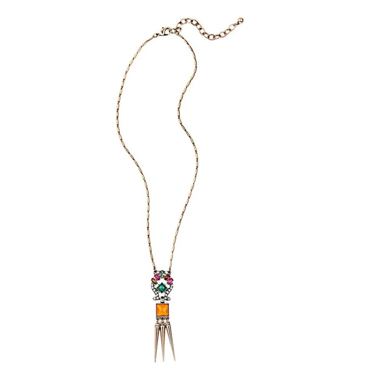 Goldtone Multi Colored Long Necklace - White sold by Zulily