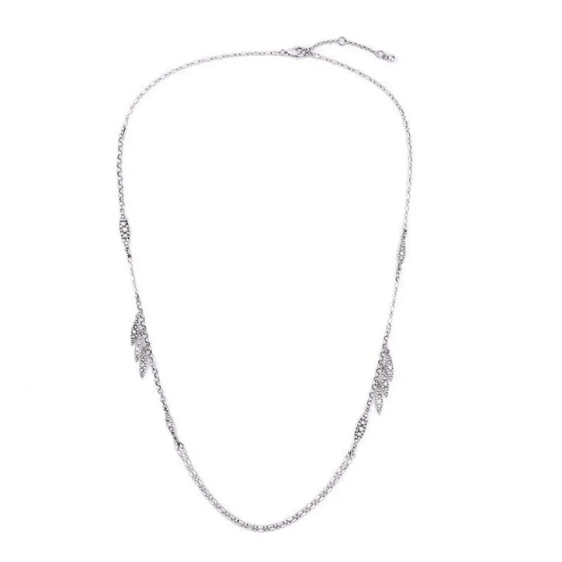 Silvertone Necklace - White sold by Zulily