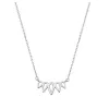 Sterling Silver Open Teardrops Pendant Necklace - White sold by Zulily