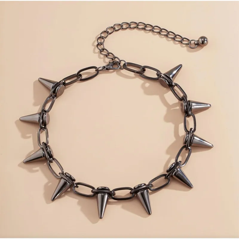 Black Spiked Necklace - White sold by Zulily