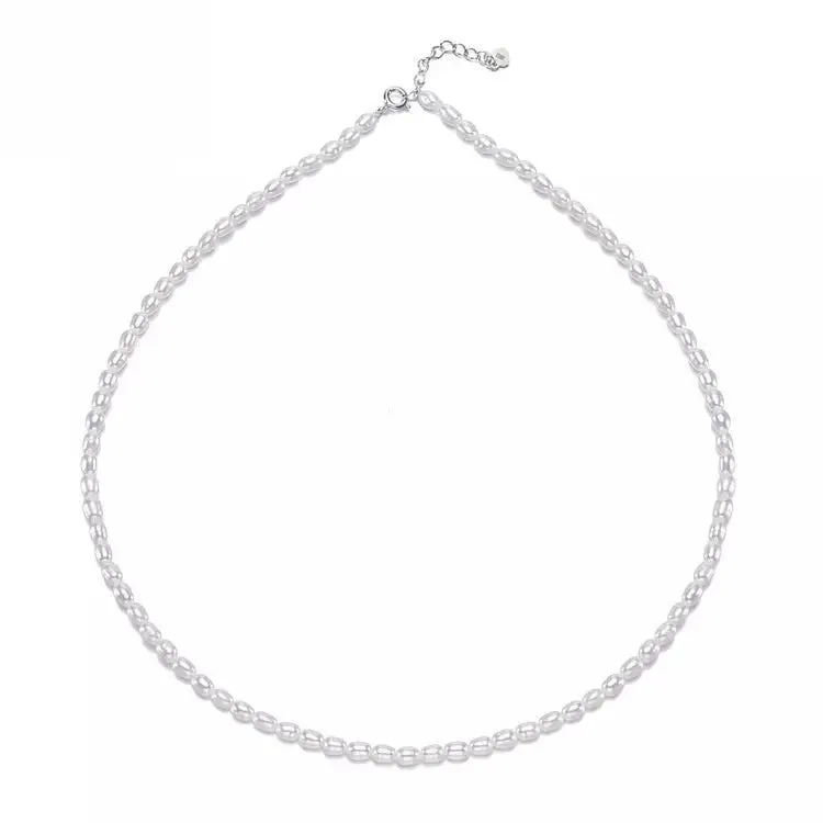 Freshwater Pearl Rice & Sterling Silver Choker Necklace - White sold by Zulily
