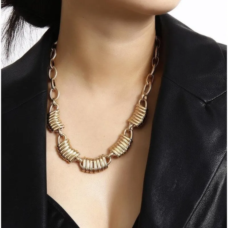 Goldtone Bib Necklace - White sold by Zulily