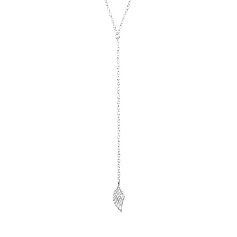 Sterling Silver Wing Pendant Necklace - White sold by Zulily