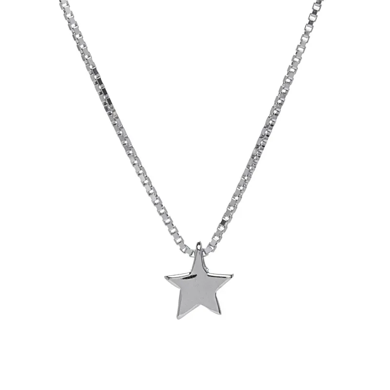 Sterling Silver Dainty Star Pendant Necklace - White sold by Zulily