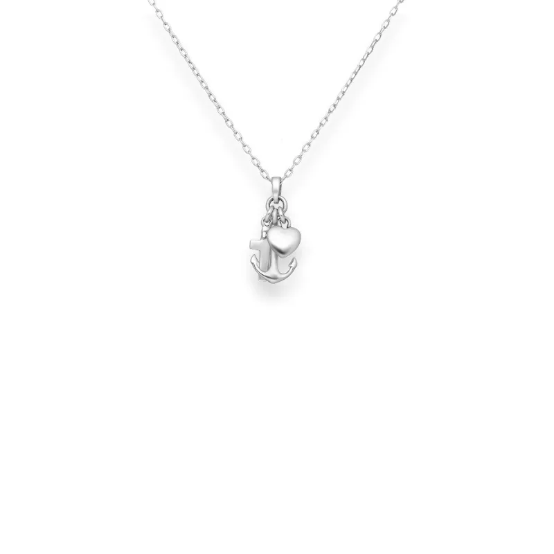 Sterling Silver Trio Pendant Necklace - White sold by Zulily
