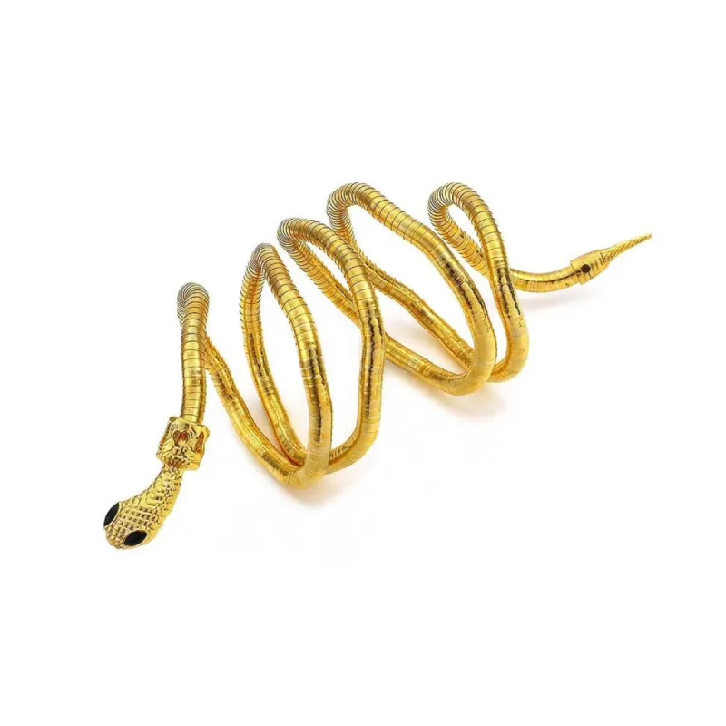 Goldtone Snake Multi Wear Necklace And Bracelet - White sold by Zulily