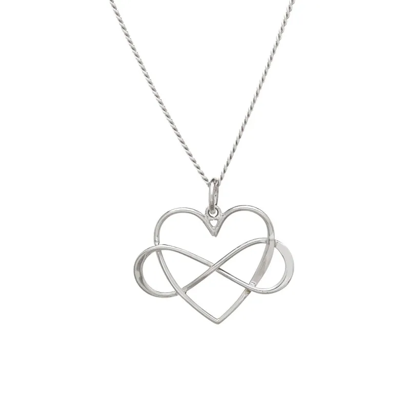 Sterling Silver Infinity Heart Pendant Necklace sold by Zulily