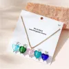 Goldtone & Multi Coloured Mix & Match Heart Charm Pendant Necklace - White sold by Zulily