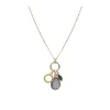 Goldtone Grey Crystal Clustered Pendant Necklace - White sold by Zulily