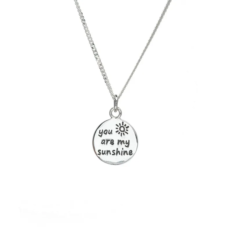 Sterling Silver 'You are my sunshine' Pendant Necklace sold by Zulily