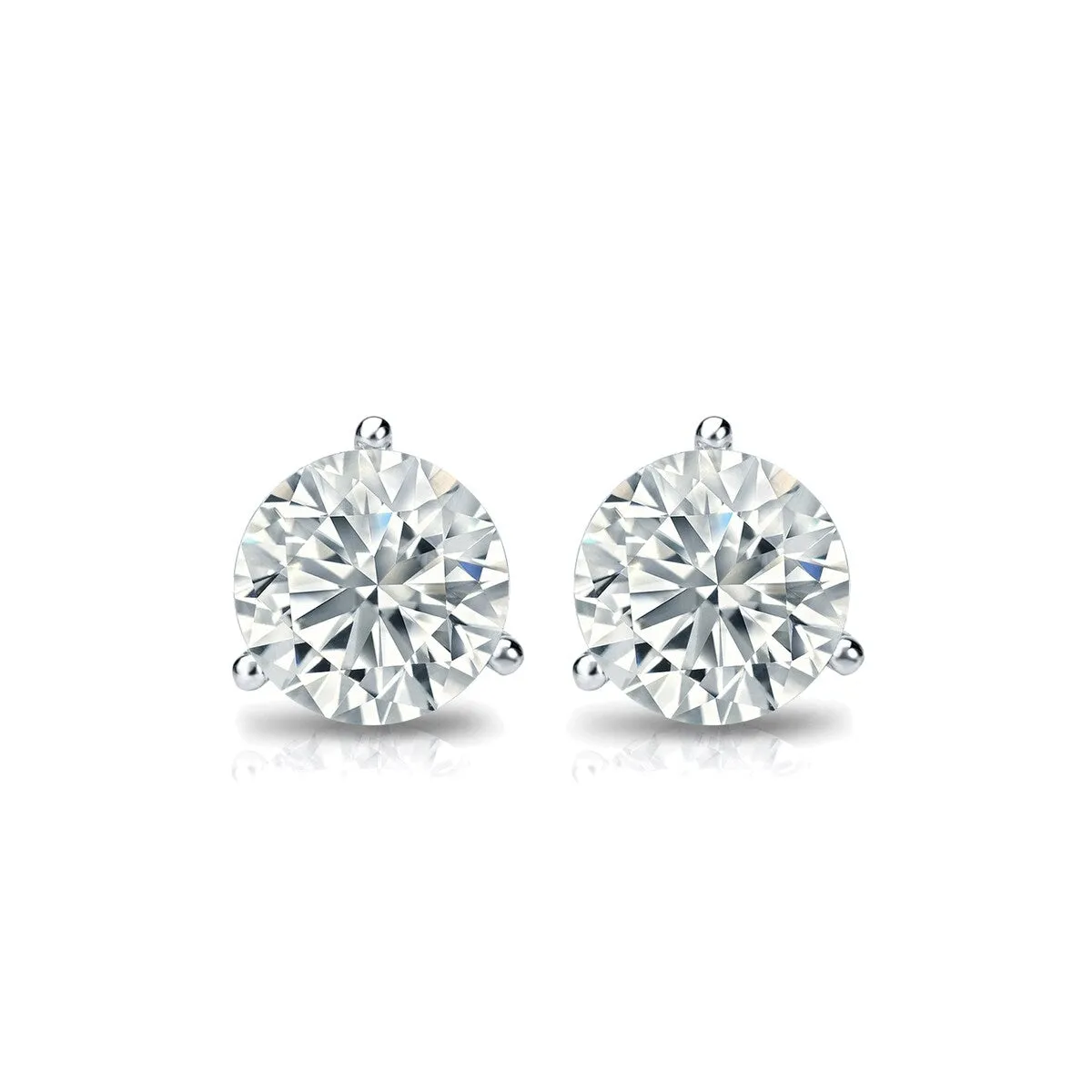 RhythmRocks 14k Gold Lab Grown Round Diamond Stud Earrings 0.33 ct. tw. 3-Prong Martini Screw-Back (E-F VS) sold by Zulily product image thumbnail 2