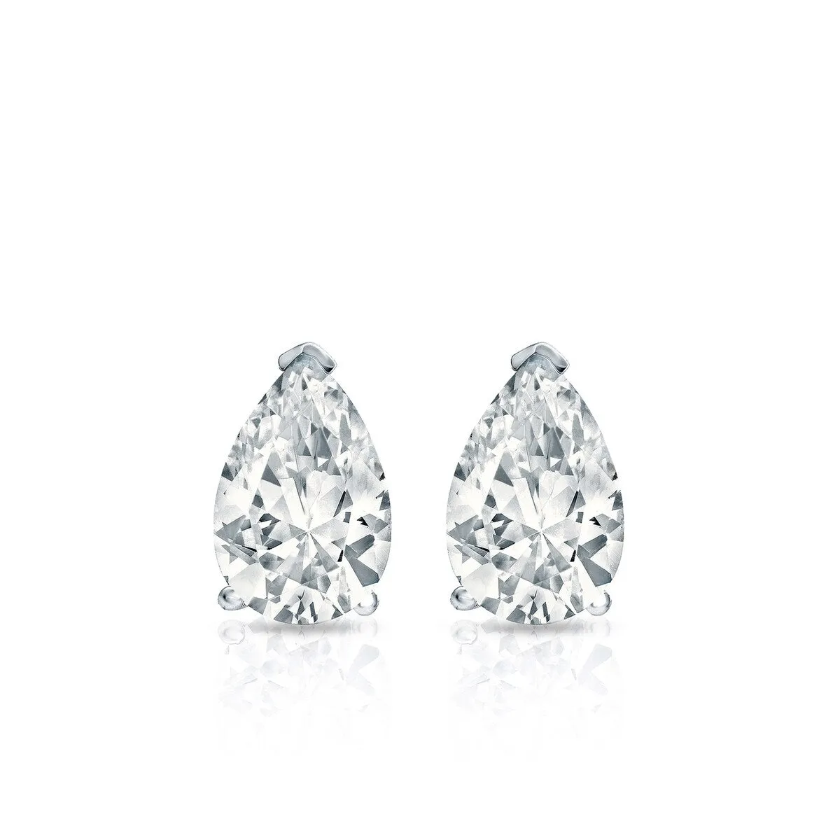 RhythmRocks 14k Gold Lab Grown Pear Diamond Stud Earrings 0.40 ct. tw. V-End Prong Screw-Back (E-F VS) sold by Zulily product image thumbnail 2