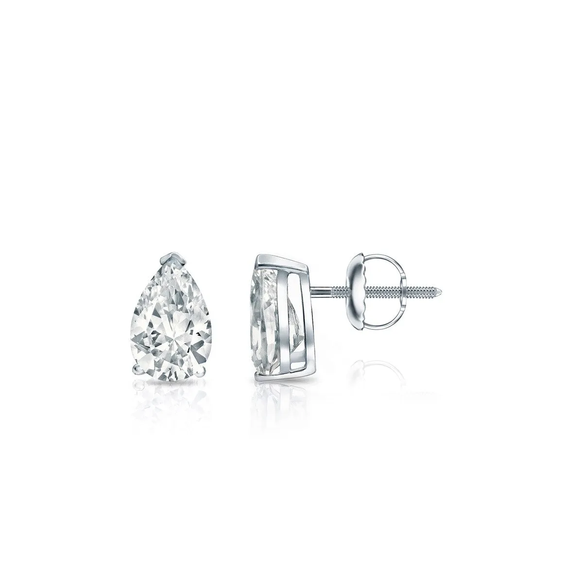 RhythmRocks 14k Gold Lab Grown Pear Diamond Stud Earrings 0.40 ct. tw. V-End Prong Screw-Back (E-F VS) sold by Zulily product image thumbnail 4