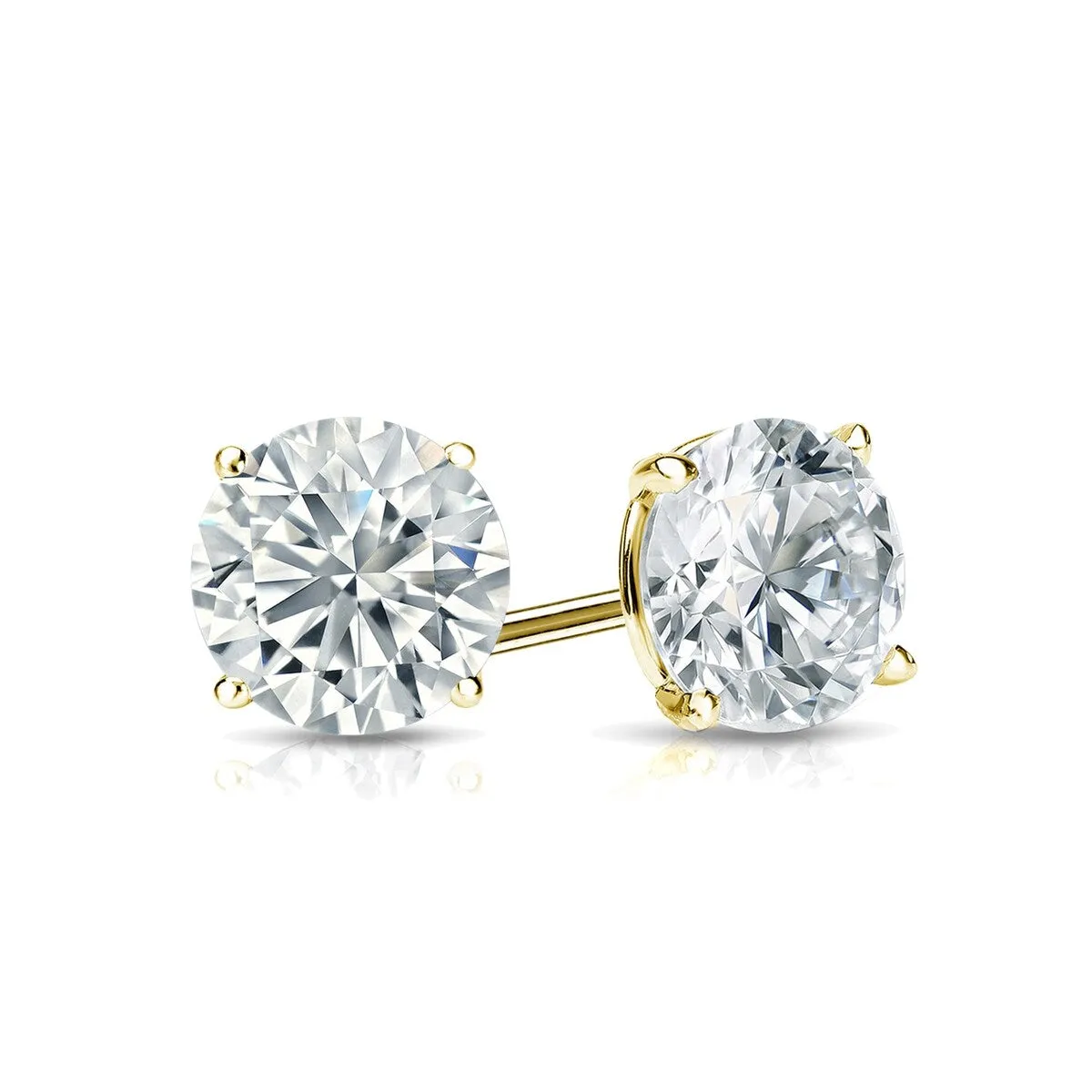 RhythmRocks 14k Gold Lab Grown Round Diamond Stud Earrings 0.60 ct. tw. 4-Prong Martini Screw-Back (E-F VS) sold by Zulily product image thumbnail 3