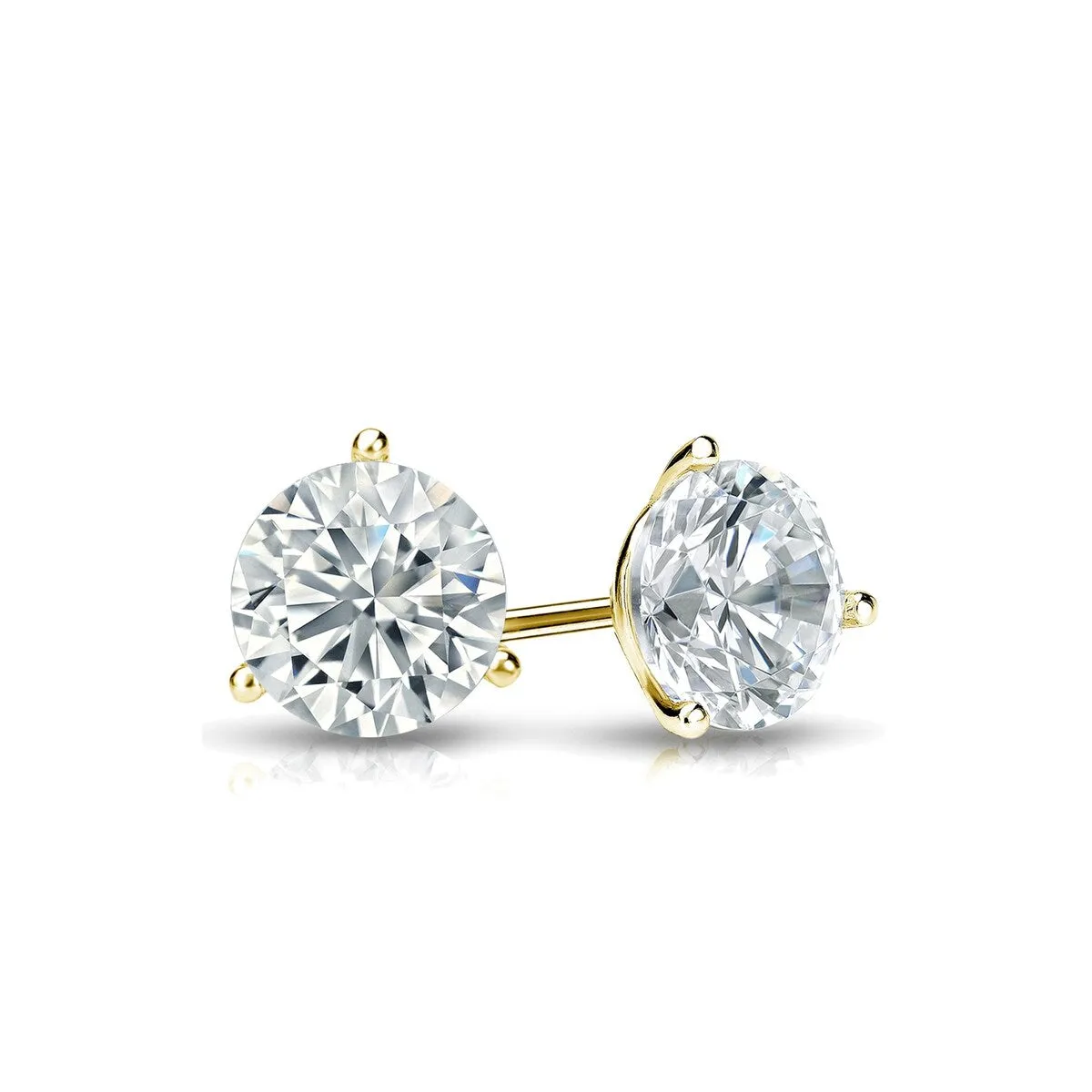 RhythmRocks 14k Gold Lab Grown Round Diamond Stud Earrings 0.33 ct. tw. 3-Prong Martini Push-Back (E-F VS) sold by Zulily product image thumbnail 3