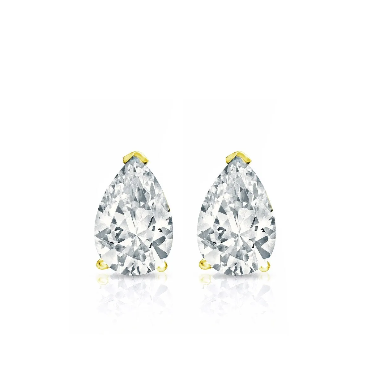 RhythmRocks 14k Gold Lab Grown Pear Diamond Stud Earrings 0.60 ct. tw. V-End Prong Screw-Back (E-F VS) sold by Zulily product image thumbnail 4
