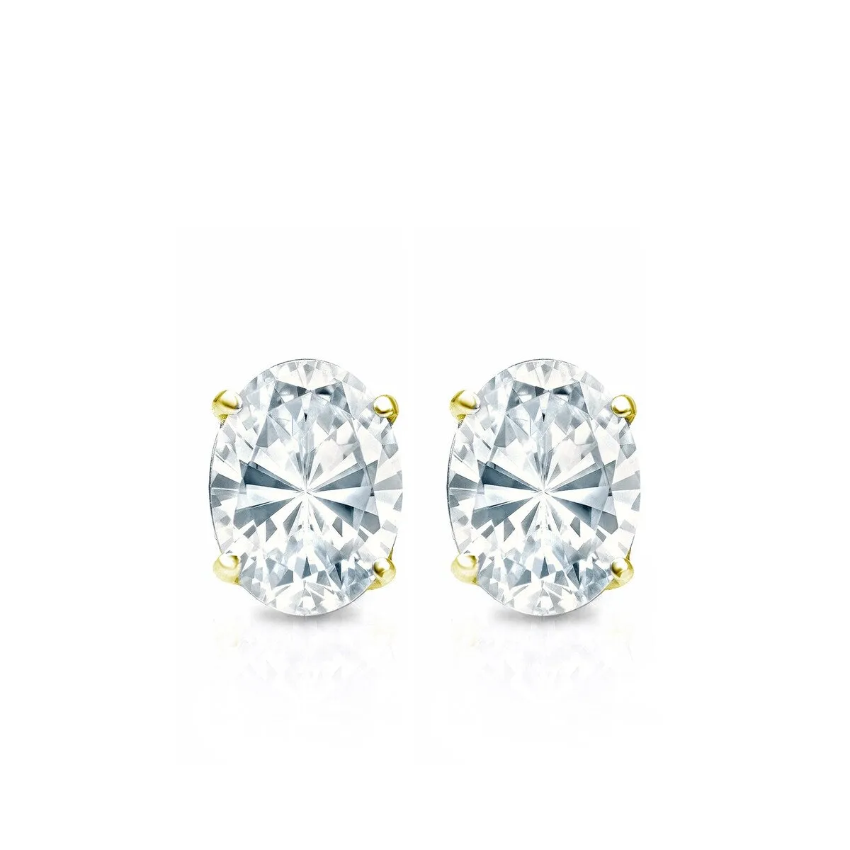 RhythmRocks 14k Gold Lab Grown Oval Diamond Stud Earrings 0.40 ct. tw. 4-Prong Push-Back (E-F VS) sold by Zulily product image thumbnail 4