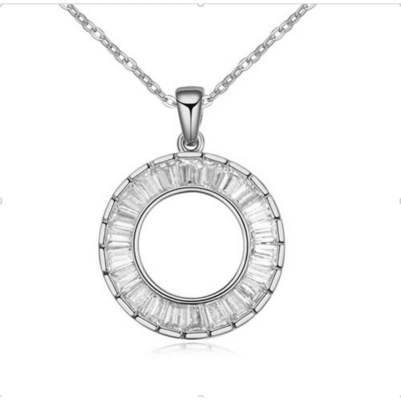 Clear Swarovski Crystal Open Circle Pendant Necklace sold by Zulily