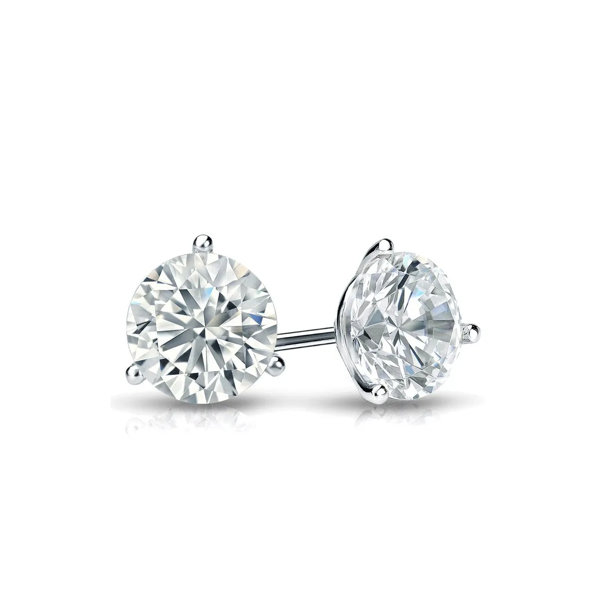 RhythmRocks 14k Gold Lab Grown Round Diamond Stud Earrings 0.40 ct. tw. 3-Prong Martini Screw-Back (E-F VS) sold by Zulily