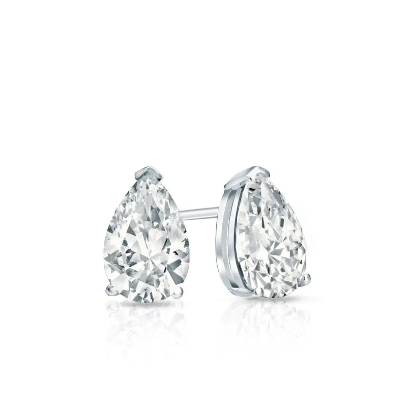 RhythmRocks 14k Gold Lab Grown Pear Diamond Stud Earrings 0.40 ct. tw. V-End Prong Push-Back (E-F VS) sold by Zulily
