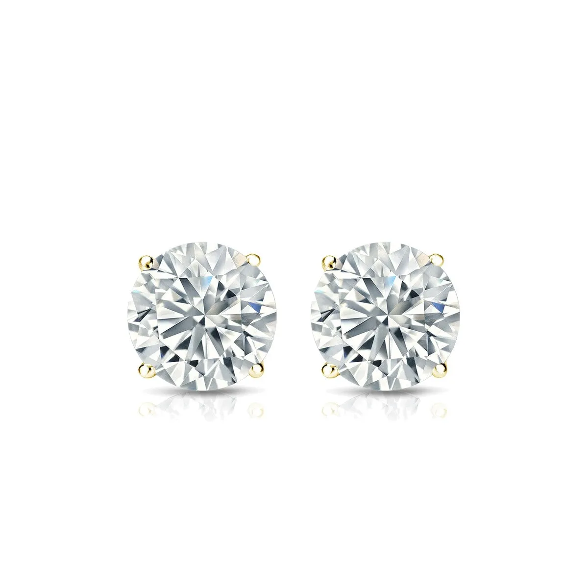 RhythmRocks 14k Gold Lab Grown Round Diamond Stud Earrings 0.33 ct. tw. 4-Prong Push-Back (E-F VS) sold by Zulily product image thumbnail 4