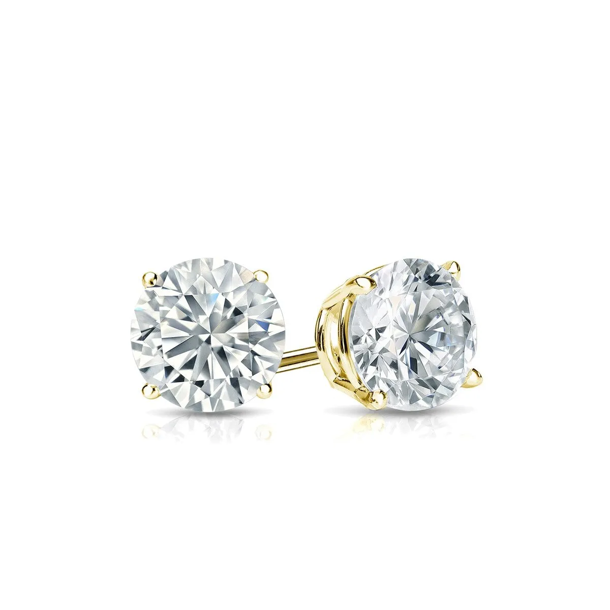 RhythmRocks 14k Gold Lab Grown Round Diamond Stud Earrings 0.33 ct. tw. 4-Prong Push-Back (E-F VS) sold by Zulily product image thumbnail 3