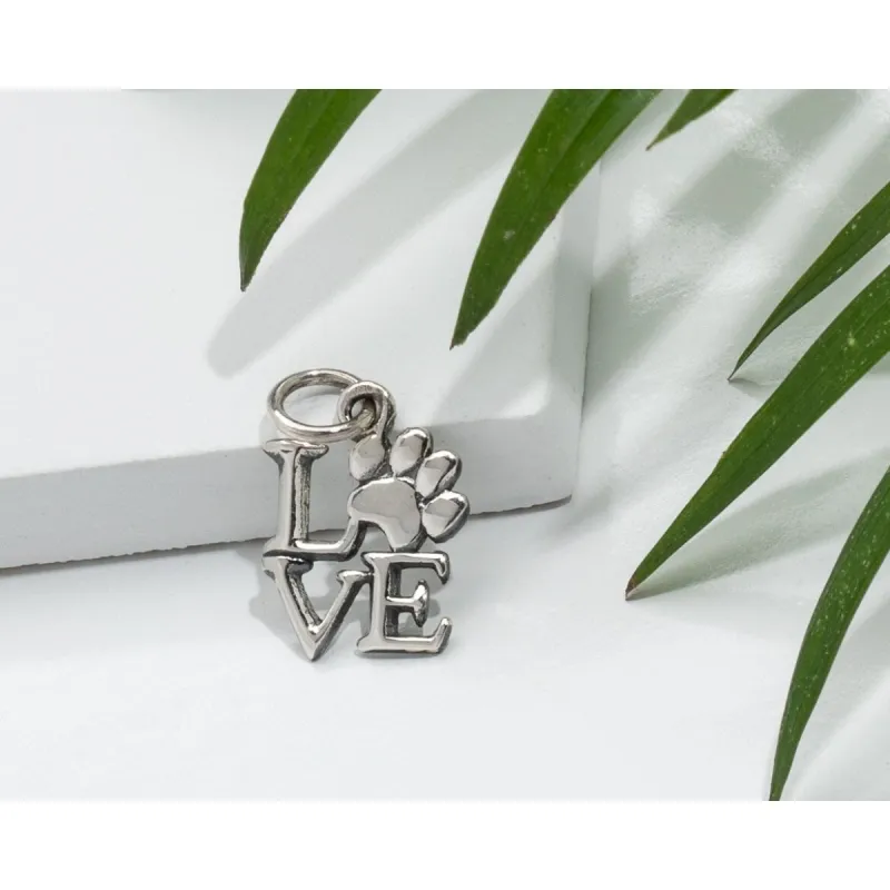Sterling Silver Love Paw Pendant sold by Zulily