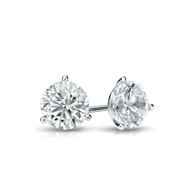 RhythmRocks 14k Gold Lab Grown Round Diamond Stud Earrings 0.50 ct. tw. 3-Prong Martini Push-Back (E-F VS) sold by Zulily