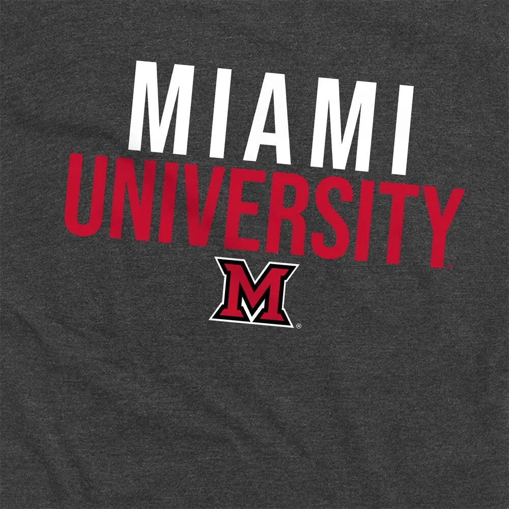University of Miami Ohio Stacked Unisex Adult Heathered Premium T Shirt sold by Zulily product image thumbnail 3