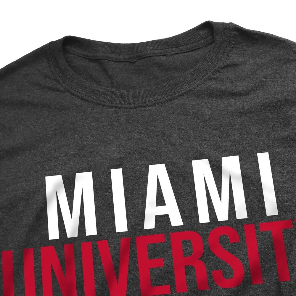 University of Miami Ohio Stacked Unisex Adult Heathered Premium T Shirt sold by Zulily product image thumbnail 4