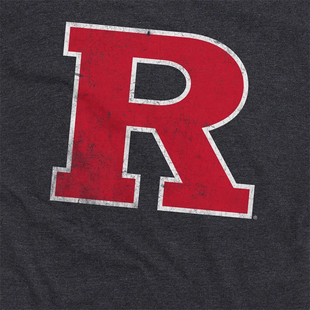 Rutgers University Simple Distressed Logo Unisex Adult Heathered Premium T Shirt sold by Zulily product image thumbnail 4