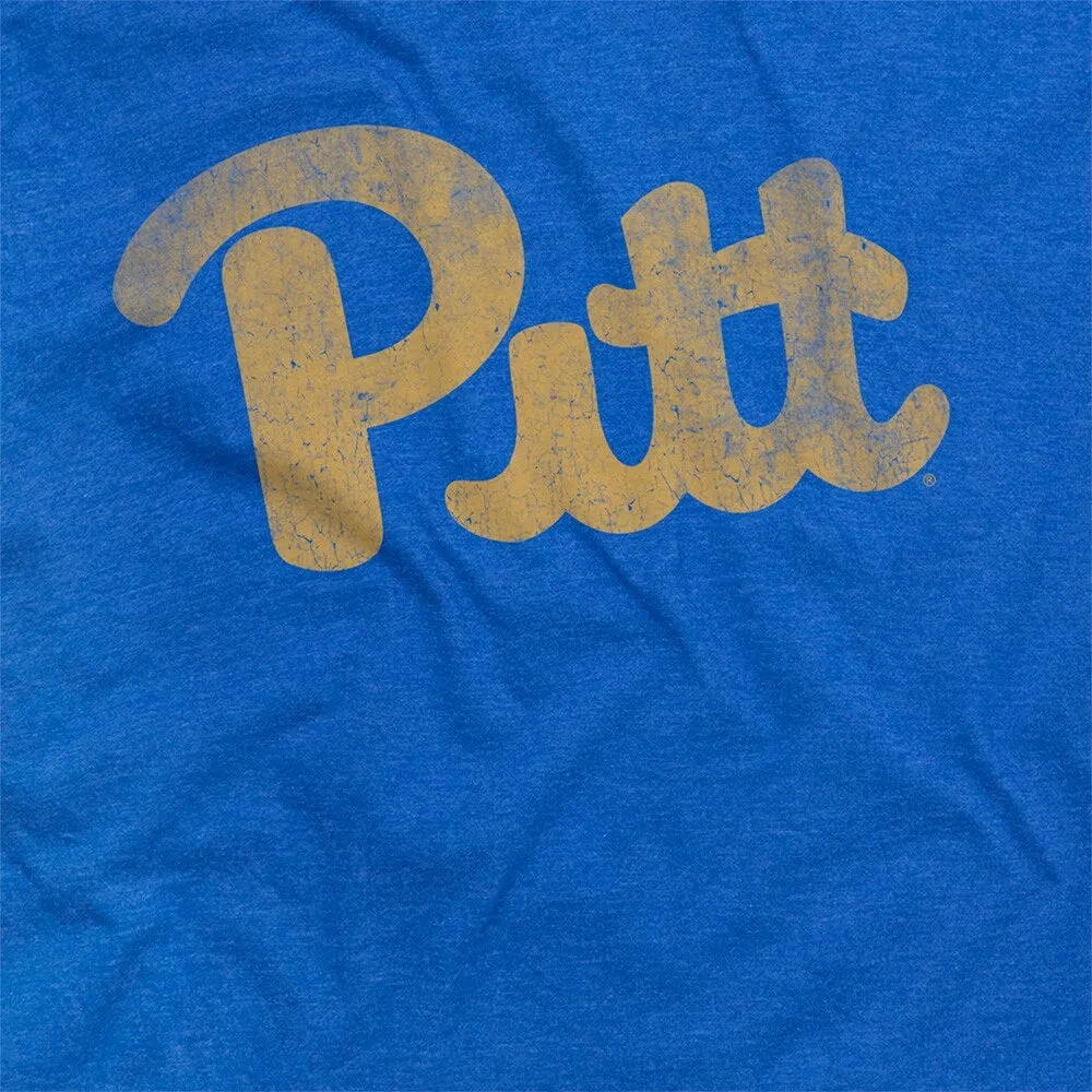 University of Pittsburgh Simple Distressed Logo Unisex Adult Heathered Premium T Shirt sold by Zulily product image thumbnail 5
