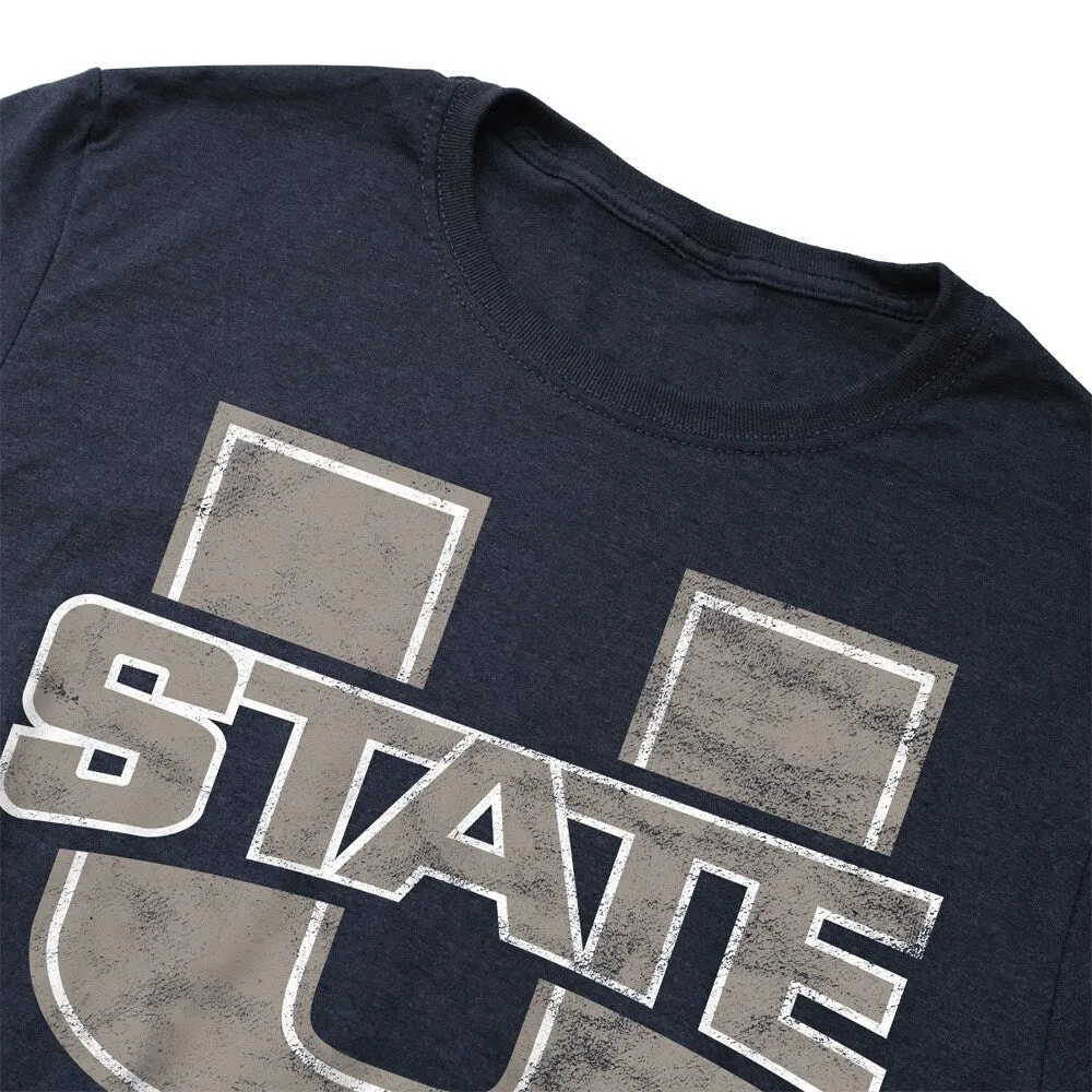 Utah State University Distressed Primary Unisex Adult Heathered Premium T Shirt sold by Zulily product image thumbnail 3