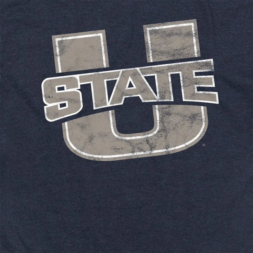 Utah State University Distressed Primary Unisex Adult Heathered Premium T Shirt sold by Zulily product image thumbnail 4