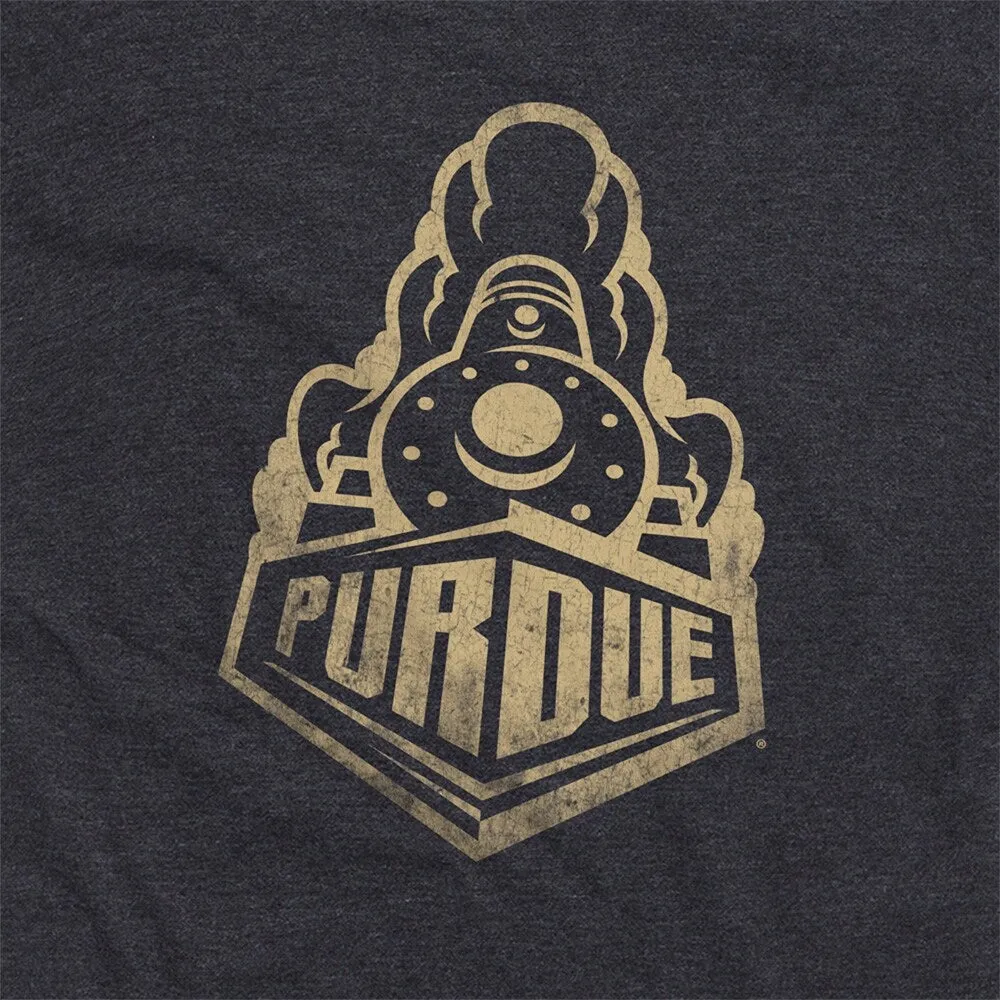 Purdue University Simple Distressed Logo Unisex Adult Heathered Premium T Shirt sold by Zulily product image thumbnail 4