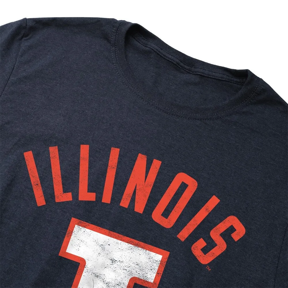 University of Illinois Fighting Illini Unisex Adult Heathered Premium T Shirt sold by Zulily product image thumbnail 3