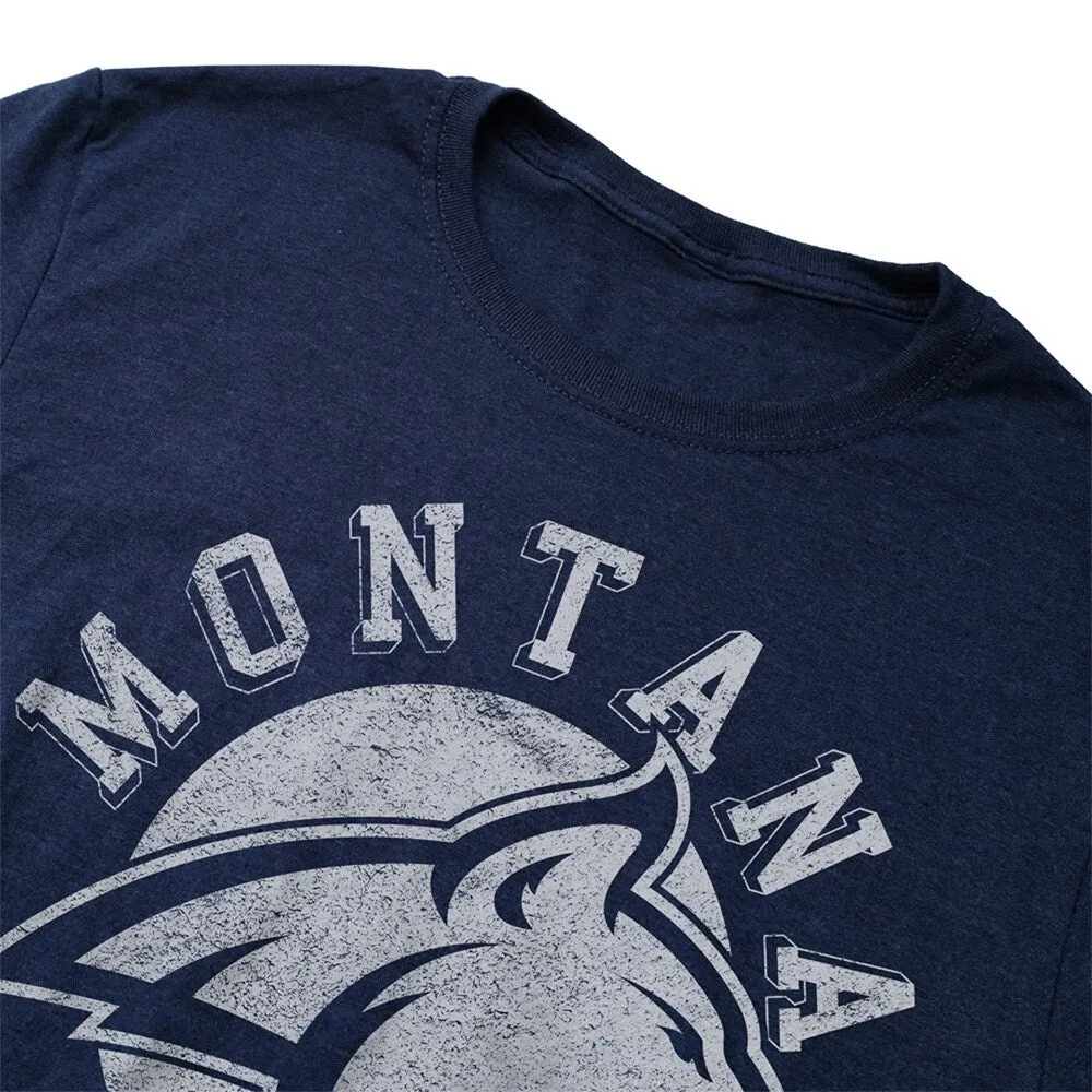 Montana State University Classic Retro Stamp Logo Unisex Adult Heathered Premium T Shirt sold by Zulily product image thumbnail 3