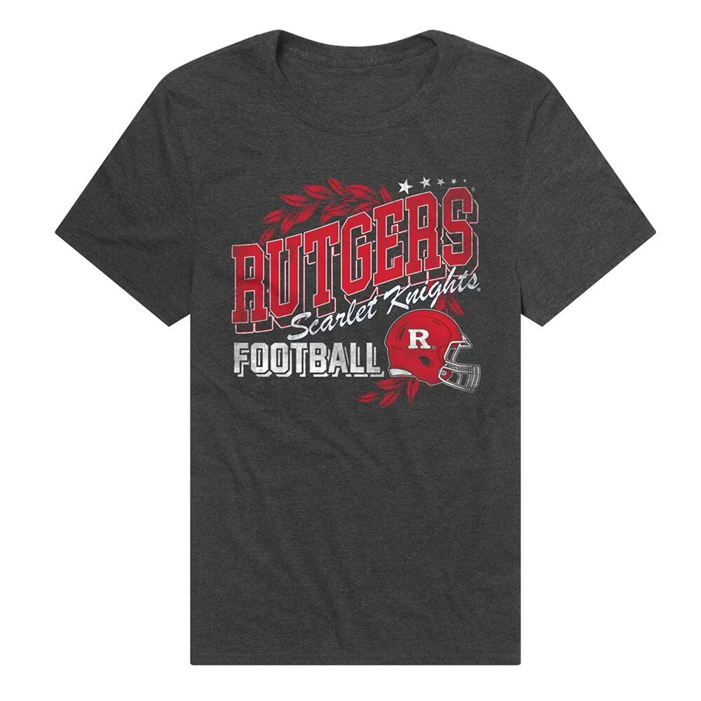 Rutgers University Scarlet Knights Classic Football Unisex Adult Heathered Premium T Shirt sold by Zulily