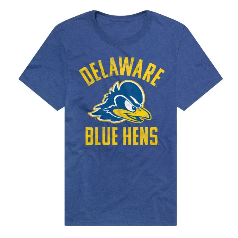 University of Delaware Blue Hens Unisex Adult Heathered Premium T Shirt sold by Zulily