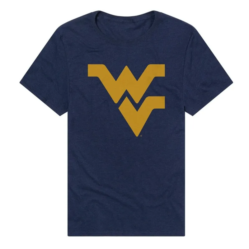 West Virginia University Simple Distressed Logo Unisex Adult Heathered Premium T Shirt sold by Zulily
