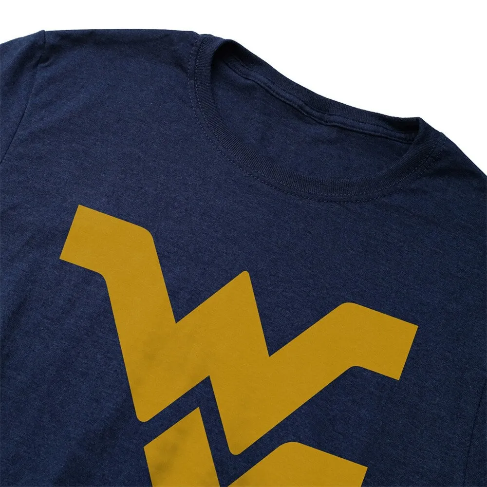 West Virginia University Simple Distressed Logo Unisex Adult Heathered Premium T Shirt sold by Zulily product image thumbnail 5