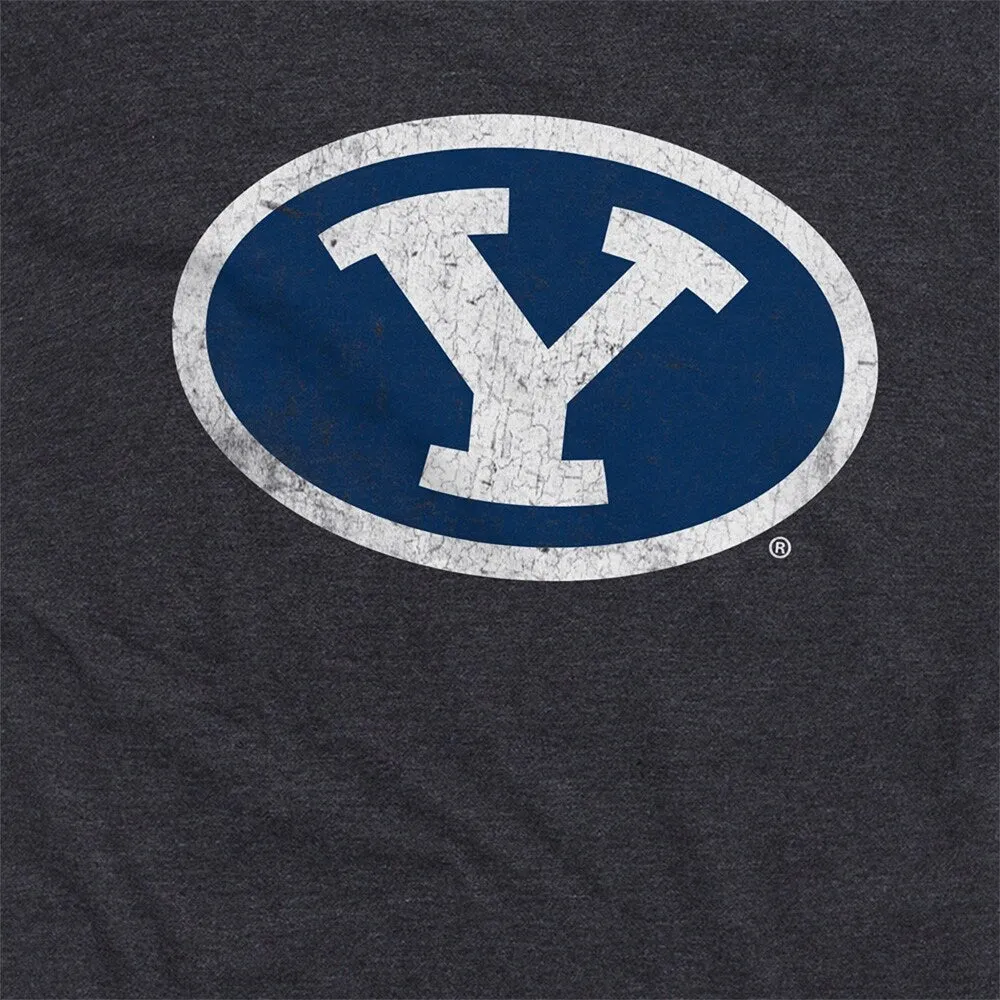 Brigham Young University Simple Distressed Unisex Adult Heathered Premium T Shirt sold by Zulily product image thumbnail 5