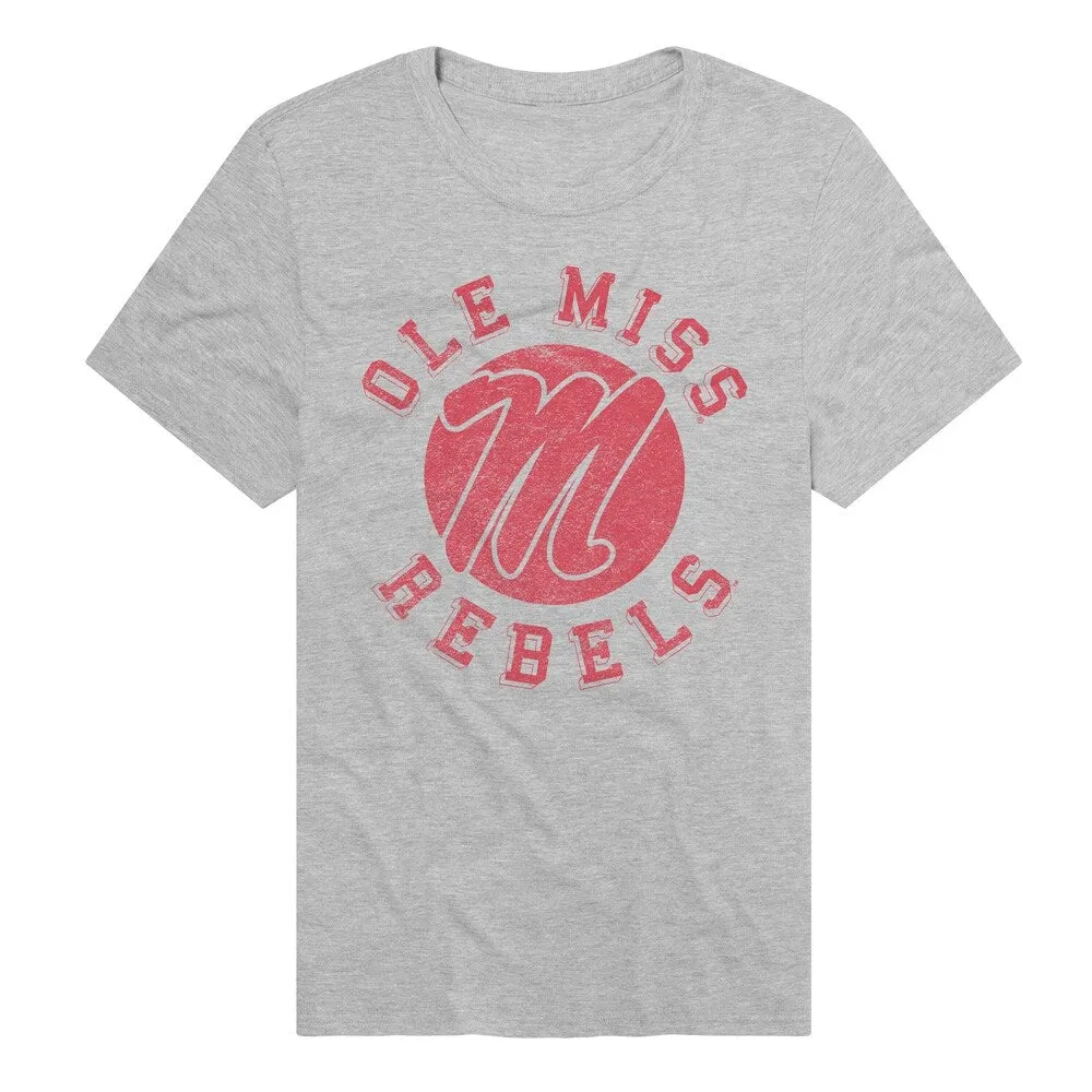 Ole MissClassic Retro Stamp Unisex Adult Heathered Premium T Shirt sold by Zulily