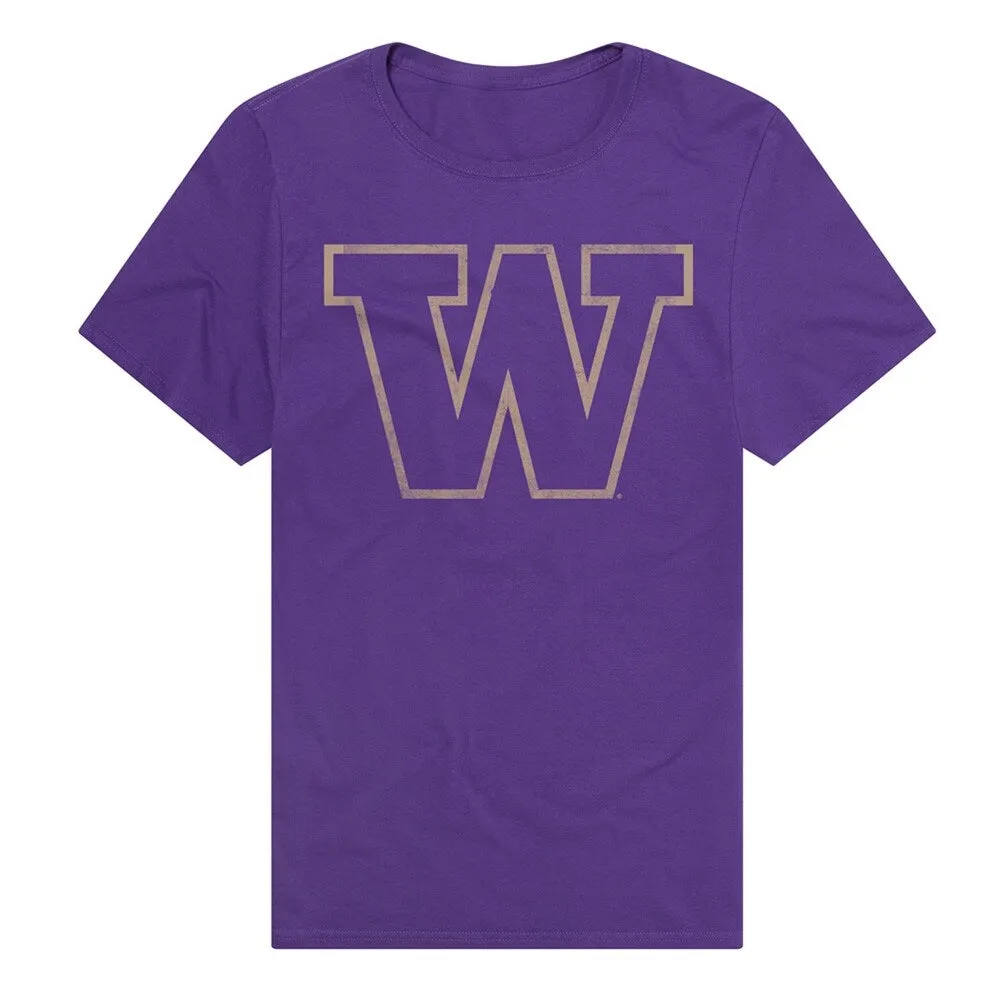 University of Washington Simple Distressed Logo Unisex Adult Premium T Shirt sold by Zulily