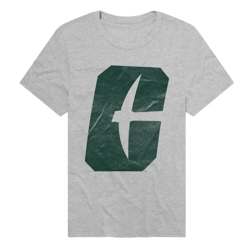 University of North Carolina Charlotte Primary Logo Unisex Adult Heathered Premium T Shirt sold by Zulily