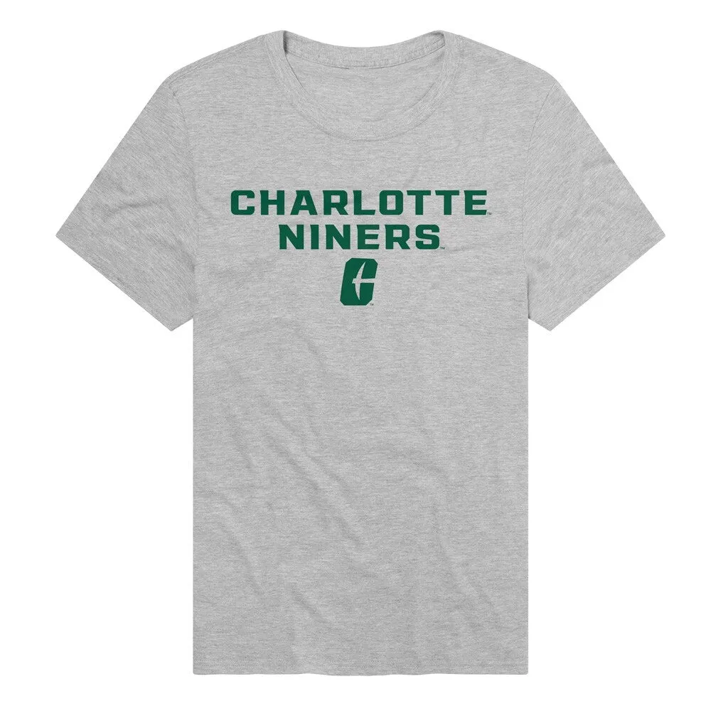 University of North Carolina Charlotte Stacked Unisex Adult Heathered Premium T Shirt sold by Zulily