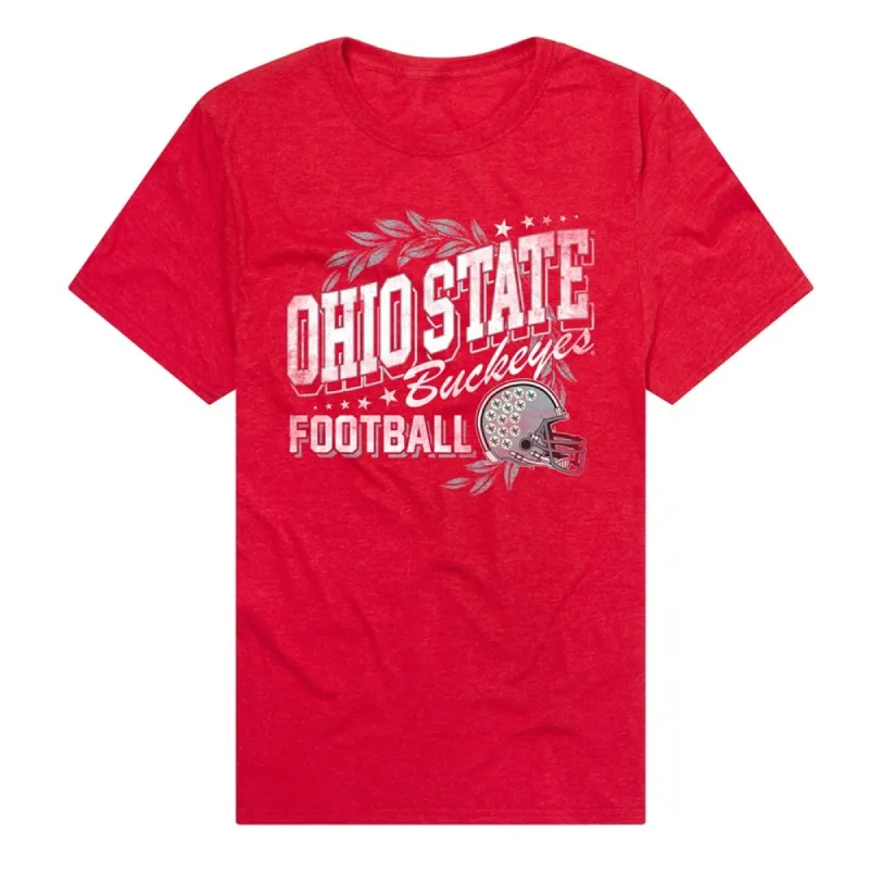 Ohio State University Buckeyes Classic Football Unisex Adult Heathered Premium T Shirt sold by Zulily