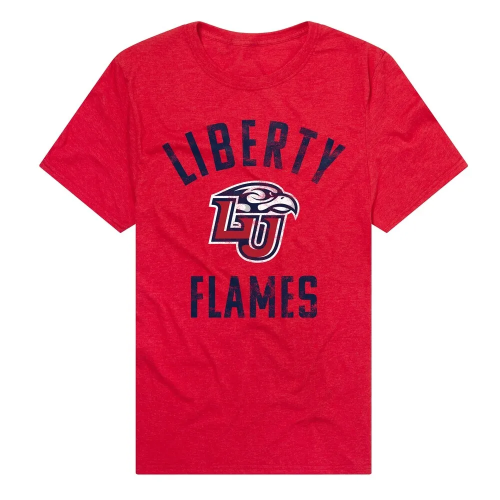 Liberty Flames Unisex Adult Heathered Premium T Shirt sold by Zulily